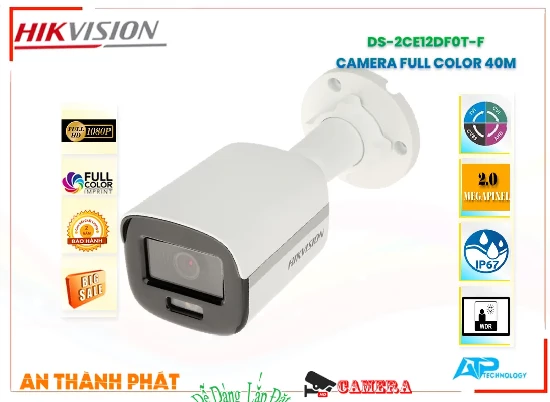 Lắp đặt camera tân phú Camera DS-2CE12DF0T-F Hikvision FULL Color